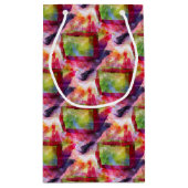 Abstract groen, rood behang klein cadeauzakje (Achterkant)