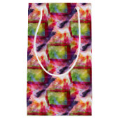 Abstract groen, rood behang klein cadeauzakje (Voorkant)