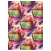 Abstract groen, rood behang klembord (Achterkant)