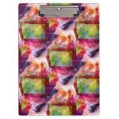 Abstract groen, rood behang klembord (Voorkant)