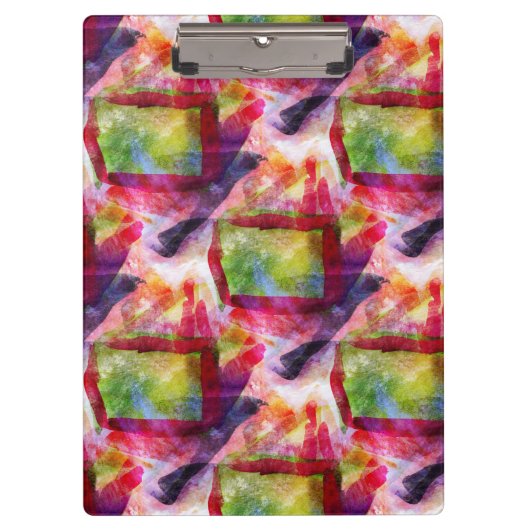 Abstract groen, rood behang klembord (Voorkant)