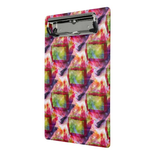 Abstract groen, rood behang mini klembord (Angled2)