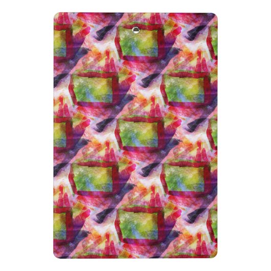 Abstract groen, rood behang mini klembord (Achterkant)