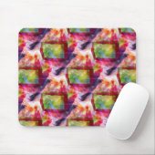 Abstract groen, rood behang muismat (Met muis)