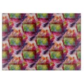 Abstract groen, rood behang snijplank (Voorkant)