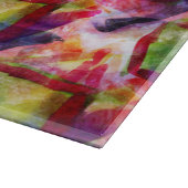 Abstract groen, rood behang snijplank (Hoek)