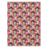 Abstract groen, rood behang tafelkleed (Voorkant)