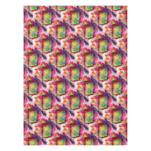 Abstract groen, rood behang tafelkleed (Voorkant)