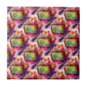 Abstract groen, rood behang tegeltje (Voorkant)