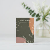 Abstract Groen Rust Leaf Ketting Earning Display Visitekaartje (Staand voorkant)