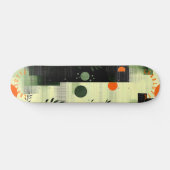 Abstract groen Sinaasappel met minimalistische geo Persoonlijk Skateboard (Horizontaal)