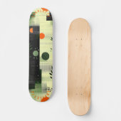 Abstract groen Sinaasappel met minimalistische geo Persoonlijk Skateboard (Voorkant)