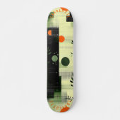 Abstract groen Sinaasappel met minimalistische geo Persoonlijk Skateboard (Voorkant)