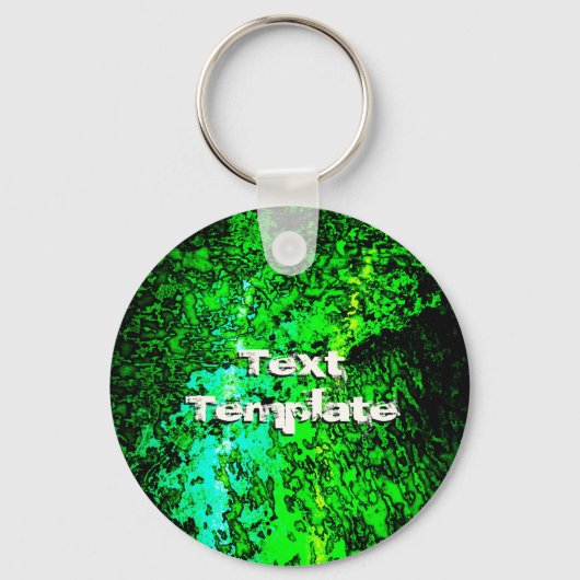 Abstract groen sleutelhanger (Voorkant)