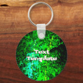 Abstract groen sleutelhanger (Voorkant)