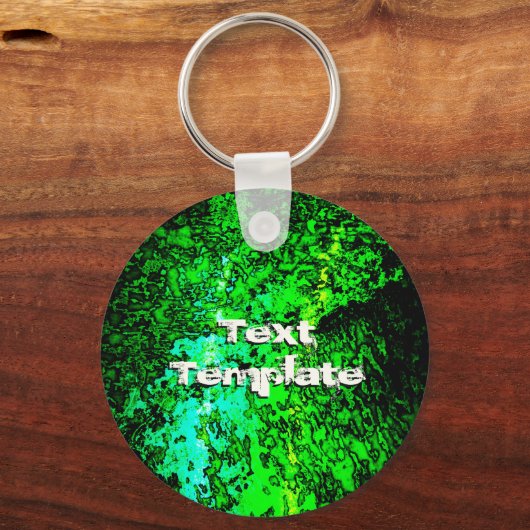 Abstract groen sleutelhanger (Voorkant)