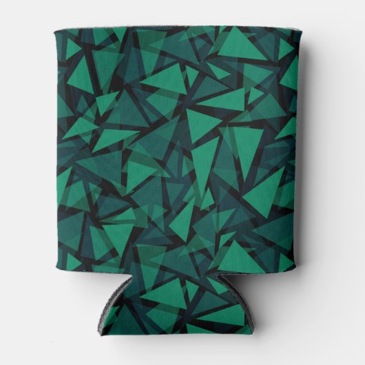 Abstract groen smaragdpatroon blikjeskoeler (Voorkant)