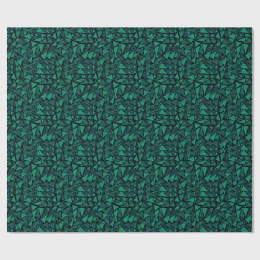Abstract groen smaragdpatroon cadeaupapier (Vlak)