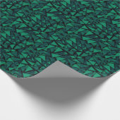 Abstract groen smaragdpatroon cadeaupapier (Hoek)