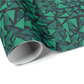 Abstract groen smaragdpatroon cadeaupapier (Rol Hoek)