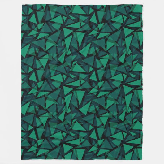 Abstract groen smaragdpatroon fleece deken (Voorkant)