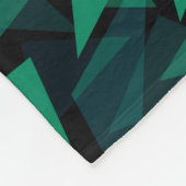 Abstract groen smaragdpatroon fleece deken (Hoek)