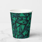 Abstract groen smaragdpatroon papieren bekers (Achterkant)