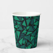 Abstract groen smaragdpatroon papieren bekers (Links)