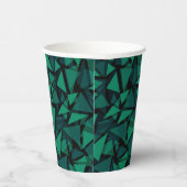 Abstract groen smaragdpatroon papieren bekers (Rechts)