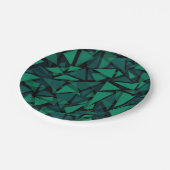 Abstract groen smaragdpatroon papieren bordje (Gekanteld)