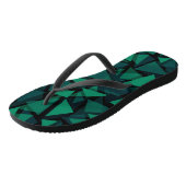 Abstract groen smaragdpatroon teenslippers (Schuin)
