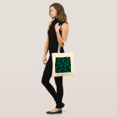 Abstract groen smaragdpatroon tote bag (Voorkant (model))