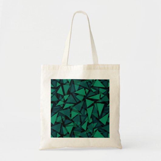 Abstract groen smaragdpatroon tote bag (Voorkant)
