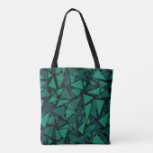 Abstract groen smaragdpatroon tote bag (Achterkant)