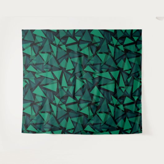 Abstract groen smaragdpatroon wandkleed (Voorkant (horizontaal))