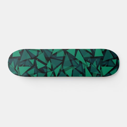 Abstract groen springstaarpatroon persoonlijk skateboard (Horizontaal)