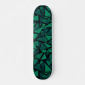 Abstract groen springstaarpatroon persoonlijk skateboard (Voorkant)