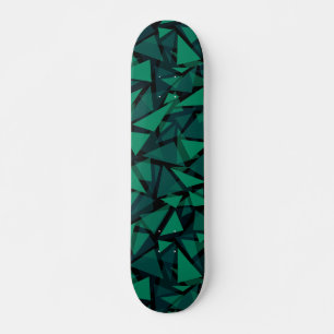Abstract groen springstaarpatroon persoonlijk skateboard
