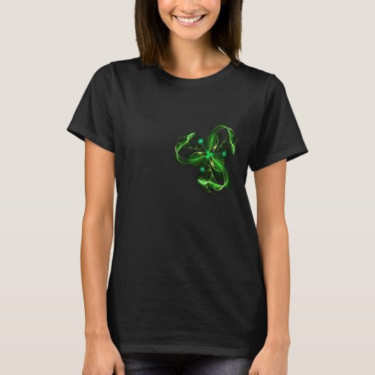 abstract groen t-shirt (Voorkant)