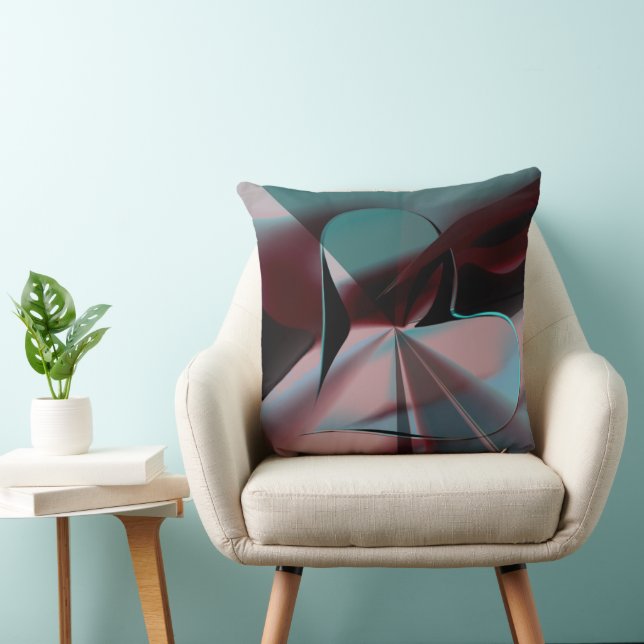 Abstract groen tot bruin de wegen naar het hart kussen (Stoel)