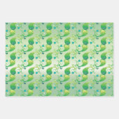 Abstract groen Tulip Boteh Floral Pattern Inpakpapier Vel (Voorkant 3)