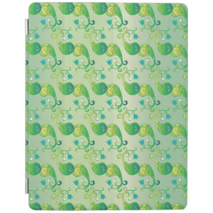 Abstract groen Tulip Boteh Floral Pattern iPad Cover