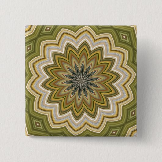 Abstract groen vierkante button 5,1 cm (Voorkant)