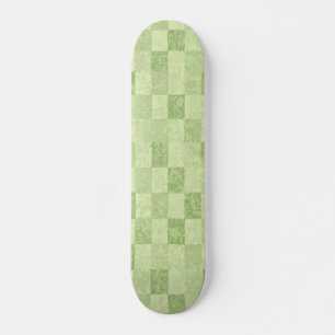 Abstract groen vintage tegelpatroonontwerp persoonlijk skateboard