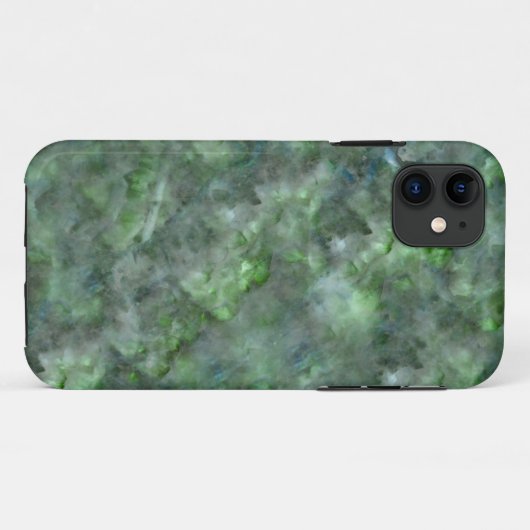 Abstract groen vizierkleurig granietpatroon met kw Case-Mate iPhone case (Achterkant (horizontaal))