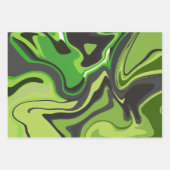 Abstract groen vloeiend patroon inpakpapier vel (Voorkant 2)