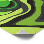Abstract groen vloeiend patroon poster (Hoek)
