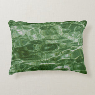 Abstract groen water accent kussen