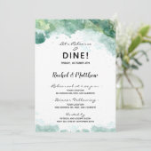 Abstract Groen Waterverf repetitie diner Kaart (Staand voorkant)