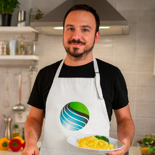 Abstract groen Wereldbol Standaard Schort